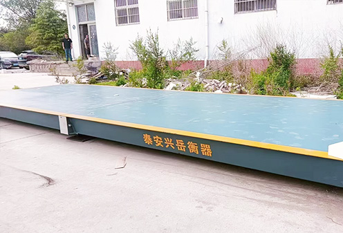 莱阳100吨地磅安装现场