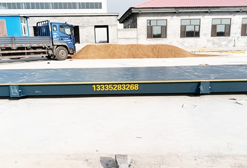 商河120吨地磅安装现场