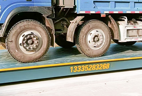 潍坊80吨地磅安装现场